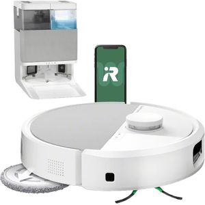 Robotstofzuiger 2in1 Combo 505 AutoWash Wit - Multifunctionele Basis - Geavanceerde Zuigkracht