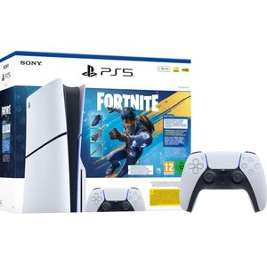 PlayStation 5 Slim Disc Edition Fortnite bundel + Extra Controller Wit