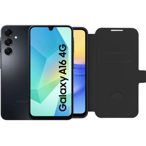 Samsung Galaxy A16 128GB Zwart 4G + BlueBuilt Book Case Zwart
