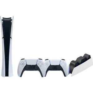 PlayStation 5 Slim Digital Edition + Extra Controller Wit + BlueBuilt oplaadstation