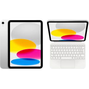 Apple iPad (2025) 11 inch 256GB Wifi Zilver + Apple Magic Keyboard Folio QWERTY Wit