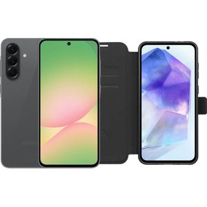 Samsung Galaxy A56 256GB Zwart 5G + BlueBuilt Book Case Zwart