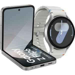 Samsung Galaxy Z Flip 6 256GB Zilver 5G + Samsung Galaxy Watch 7 Zilver 44mm