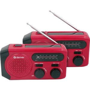 Denver SCR-2010 Noodradio Rood Duo Pack