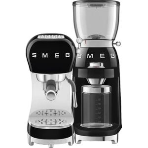 SMEG ECF02BLEU Zwart + koffiemolen