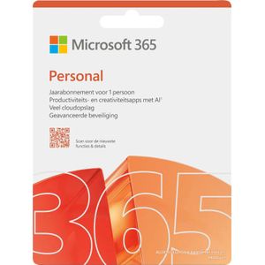 Microsoft 365 Personal - Abonnement - 1 Jaar - Voor 1 Gebruiker - Tot 5 Apparaten