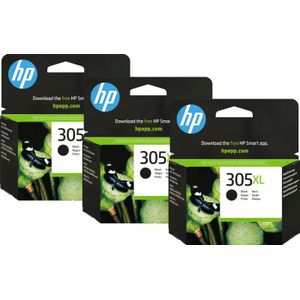 HP 305XL Cartridge Zwart (3 stuks)