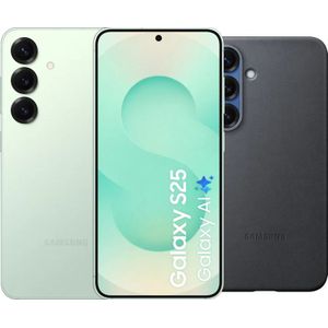 Samsung Galaxy S25 256GB Mint 5G + Samsung Kindsuit Back Cover Zwart