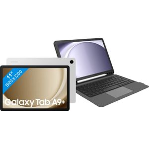 Samsung - Galaxy Tab A9 Plus - Tablet - 11 inch - Zilver - 6GB/128GB Wifi + Toetsenbord Hoes QWERTY