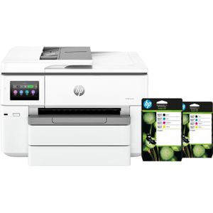 HP OfficeJet Pro 9730 + 2 zwarte + 2 kleuren cartridges