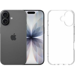 Apple iPhone 17 256GB Zwart + BlueBuilt Protective Back Cover Transparant