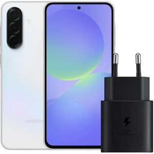 Samsung Galaxy A36 - 128GB - Wit - 5G - Inclusief Samsung Oplader 25 Watt Zwart