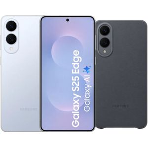 Samsung Galaxy S25 Edge 512GB Blauw 5G + Samsung Kindsuit Back Cover Zwart