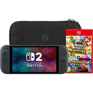 Nintendo Switch 2 + Super Mario Party Jamboree + BlueBuilt Beschermhoes