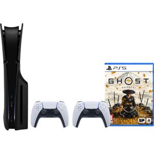PlayStation 5 Slim Disc Edition + Ghost of Yotei + Covers Zwart + Extra Controller Wit