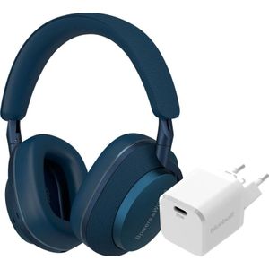 Bowers & Wilkins Px7 S2e Blauw + BlueBuilt Power Delivery Oplader met Usb C Poort 20W Wit