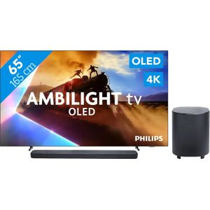 Philips Ambilight 65'' OLED760 4K (2025) + JBL Bar 800 M2 Zwart