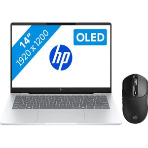 HP OmniBook 7 OLED Copilot+ PC 14-fr0970nd + HP 700 Oplaadbare Draadloze Muis