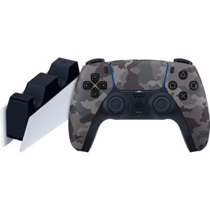 Sony PlayStation 5 DualSense Controller Grey Camo + Oplaadstation