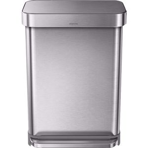 Simplehuman Rectangular Liner Pocket 55 Liter Rvs