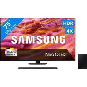 Samsung 75" Neo QLED QN90F 4K (2025) + Samsung HW-S700D Zwart (2024)