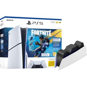 PlayStation 5 Slim Disc Edition Fortnite bundel + Oplaadstation