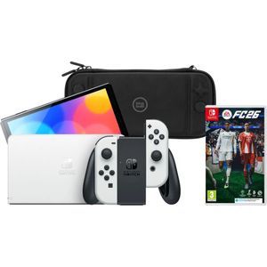 Nintendo Switch OLED Wit + EA Sports FC 26 + BlueBuilt Beschermhoes