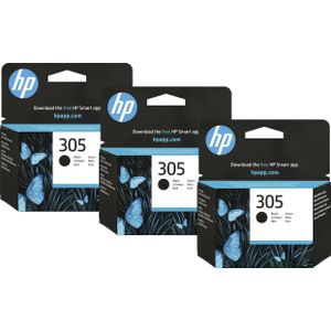 HP 305 Cartridge Zwart (3 stuks)