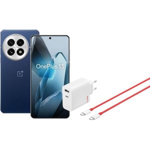 OnePlus 13 - 512GB - Mobiele Telefoon - Blauw - 5G - OnePlus SuperVOOC Oplader 120W met 2 Poorten