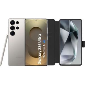 Samsung Galaxy S25 Ultra 512GB Grijs 5G + BlueBuilt Book Case Zwart