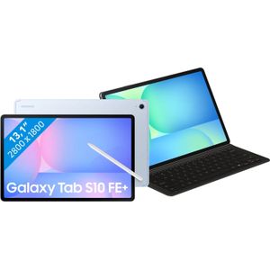 Samsung Galaxy Tab S10 FE Plus 13,1 inch 128GB Wifi Lichtblauw + Toetsenbord Hoes QWERTY