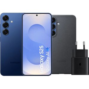 Samsung Galaxy S25 512GB Donkerblauw 5G + Accessoirepakket