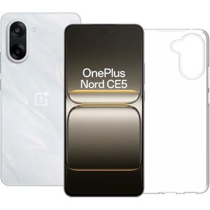 OnePlus Nord CE 5 128GB Wit 5G + BlueBuilt Back Cover Transparant