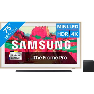 Samsung 75" The Frame Pro LS03FW (2025) + Samsung HW-S800D Zwart (2024)