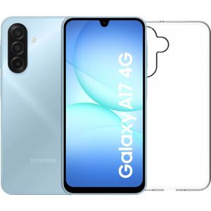 Samsung Galaxy A17 128GB Grijs 4G + BlueBuilt Back Cover Transparant