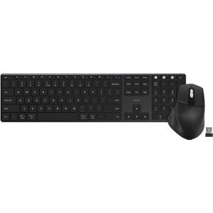 BlueBuilt Draadloos Bluetooth QWERTY Pro Toetsenbord + Ergonomische Bluetooth Muis