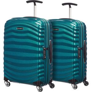 Samsonite Lite-Shock Spinner 55cm Duo Pack Petrol Blue