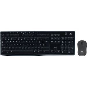 Logitech K270 Draadloos Toetsenbord QWERTY + Logitech M240 Silent Draadloze Muis Zwart