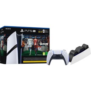 PlayStation 5 Pro Digital Edition + FC 26 + Extra Controller Wit + Oplaadstation