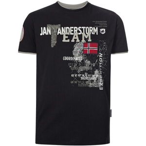 Jan Vanderstorm - Shirt 'Sölve' - Rood/Zwart/Wit - T-shirt