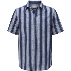 Overhemd met korte mouwen BELLANZA blauw gestreept