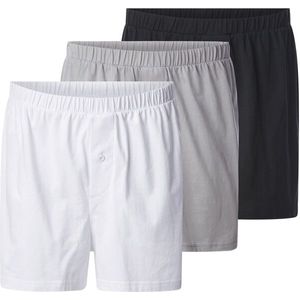 Boxershorts, set van 3 VALTIZIO wit zwart grijs