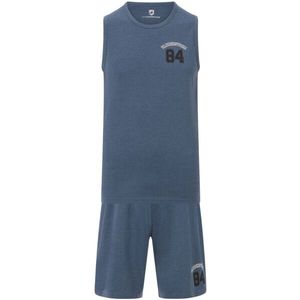 Korte pyjama LANDOGAR blauw