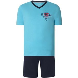Korte pyjama EDIN turquoise