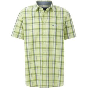 Overhemd - Lichtgroen - VARLAN - Korte Mouwen - Geruit