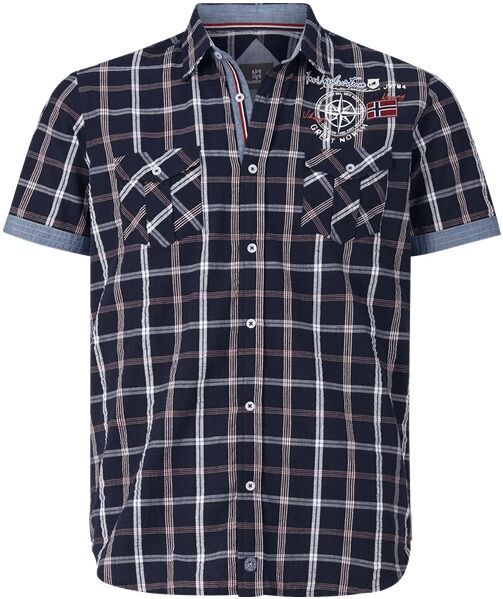 Jan Vanderstorm - BERTY - Overhemd - Donkerblauw - Korte Mouwen