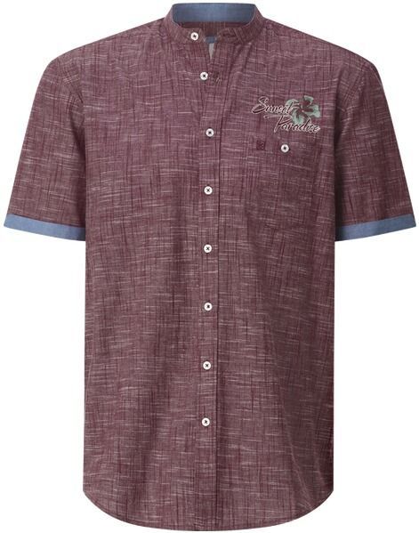 ROSISTELLO - Overhemd - Korte Mouwen - Gemêleerd - Linnenlook