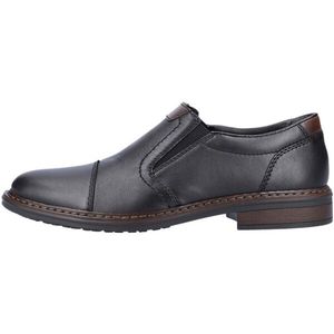 RIEKER - Lage Schoenen - Zwart - Slip-on - Glad Leer