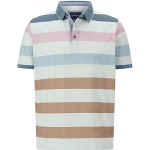 Poloshirt - Wit - ALRIN - Gestreept