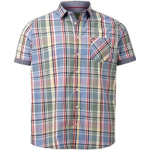 Overhemd met korte mouwen DUKE TUTHAM blauw geruit